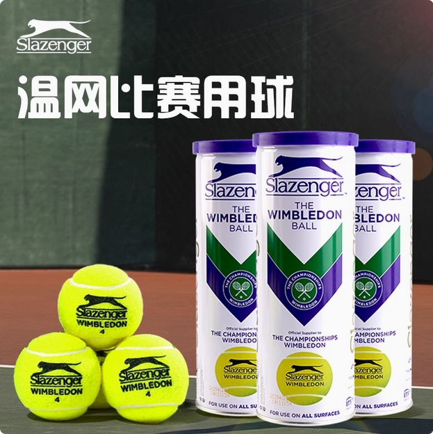 Slazenger史莱辛格网球温网比赛用球铁罐装筒装高弹力耐打训练球