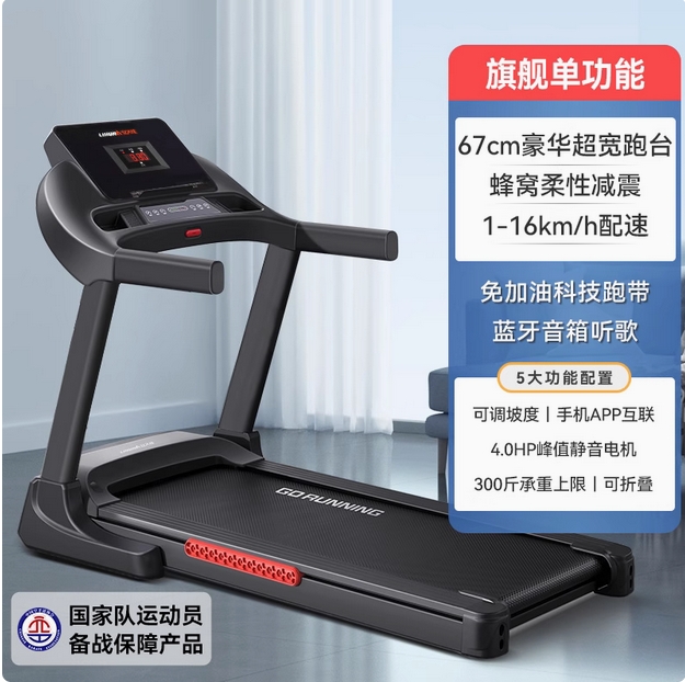 立久佳暴汗猛犸跑步机家用款大型家庭室内静音健身房器材小型男女